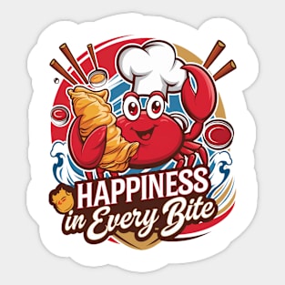 Crab Rangoon Lovers Ultimate Design, Fun, Foodie Fashion for Asian Cuisine Fans Sticker